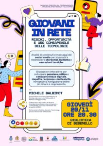 Locandina evento "Giovani in rete"