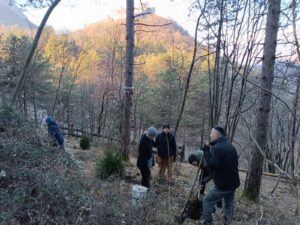 Lavori in aula nel bosco